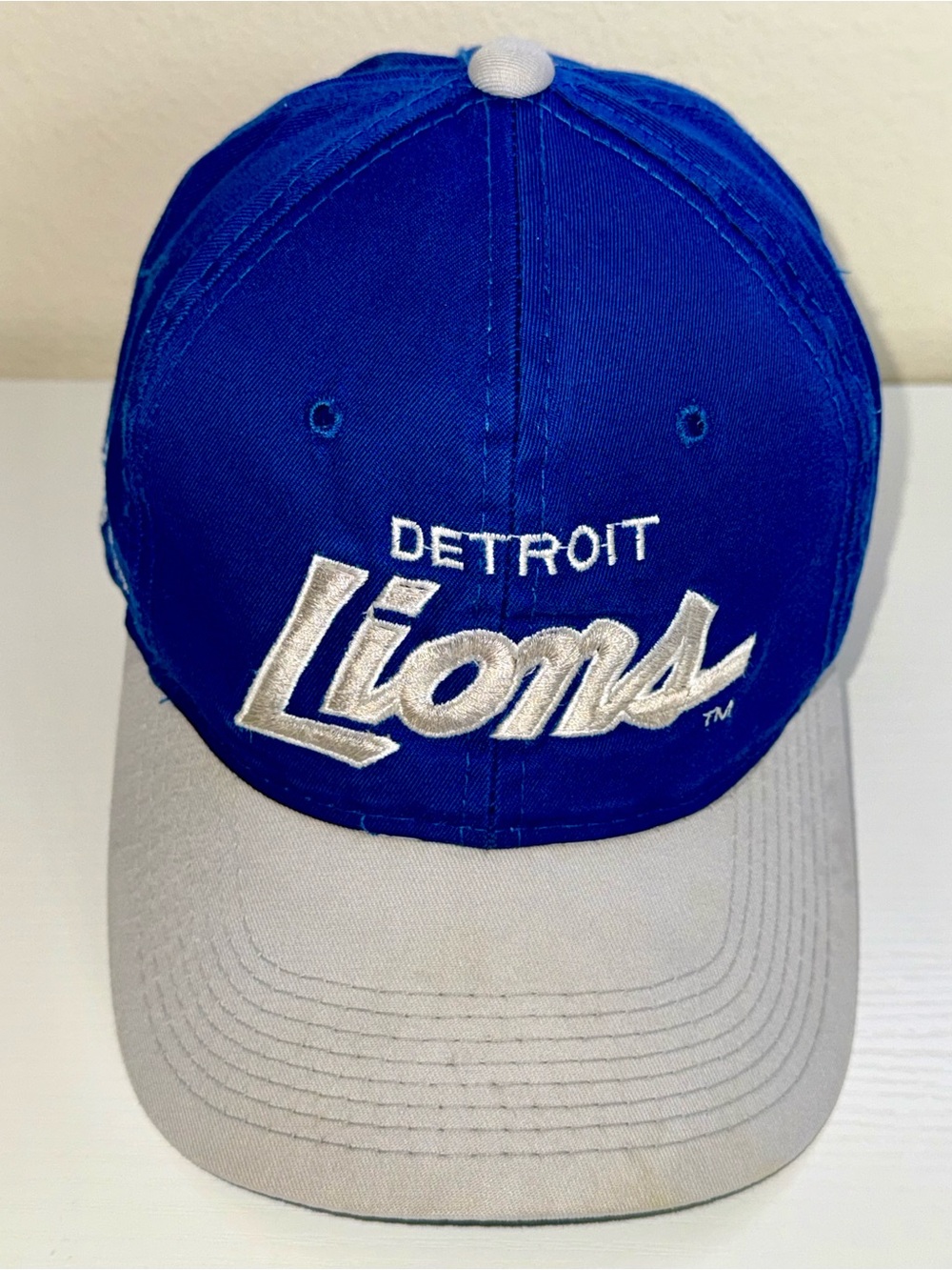🏈 VTG 1990s Detroit Lions Sports Specialties The Twill Script Snapback Hat Rare